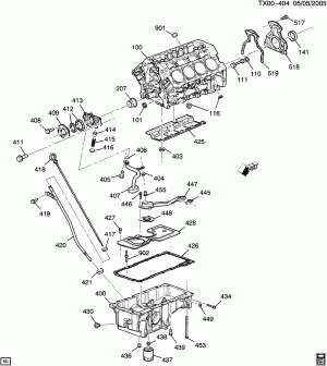ENGINE ASM-5.3L V8 PART 4 OIL PUMP, PAN & RELATED PARTS (LH6/5.3M)