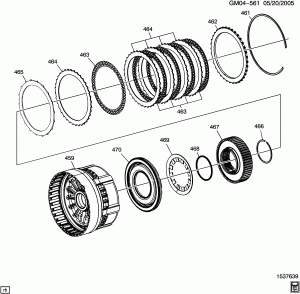 AUTOMATIC TRANSMISSION (MYA) (6L45) LOW & REVERSE CLUTCH ASSEMBLY