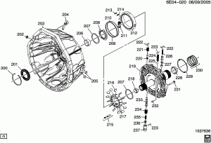 AUTOMATIC TRANSMISSION (MYA) (6L45) TORQUE CONVERTER HOUSING & FLUID PUMP