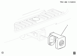 TRAILER HITCH COVER (BUICK W49, DEALER INSTALLED, HITCH COVER S6N)