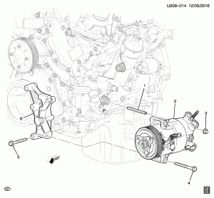 A/C COMPRESSOR MOUNTING (LGZ/3.6N)