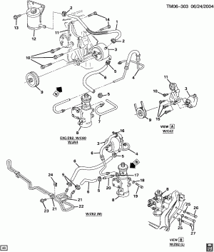 STEERING PUMP LINES (EXC HYDRA-BOOST)