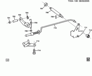 AUTOMATIC TRANSMISSION (MT1) PART 8 (HYDRA-MATIC 4L80-E)(THM-R2) PARK LOCK LINKAGE