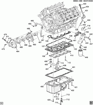 ENGINE ASM-4.6L V8 PART 4 OIL PUMP, PAN & RELATED PARTS (LH2/4.6A)