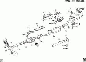 EXHAUST SYSTEM-V6 (LB4/4.3Z)