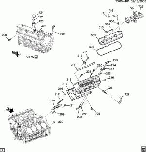 ENGINE ASM-6.0L V8 PART 2 CYLINDER HEAD & RELATED PARTS (LS2/6.0H)