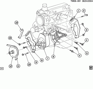 STEERING PUMP MOUNTING (LQ2/2.0Y)
