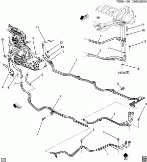 HOSES & PIPES/HEATER PART 2 REAR (LL8/4.2S)(2ND DES-QUICK CONNECT AUX HTR CORE)