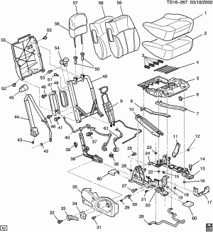 PASSENGER SEAT/BUCKET (A50)