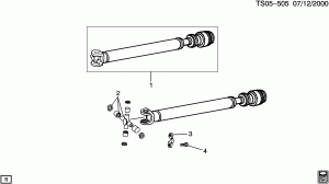 PROP SHAFT/FRONT DRIVE AXLE