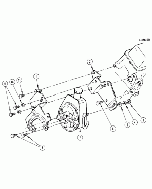 STEERING PUMP MOUNTING-3.8L V6 (LD5/231A)(EXC K19)