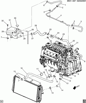 HOSES & PIPES/RADIATOR (W/O QUICK CONNECT AT SURGE TANK)