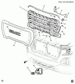РЕШЕТКА/РАДИАТОР (G.M.C. Z88, "AT4" КОМПЛЕКТ GFG, КАМЕРА UV2)