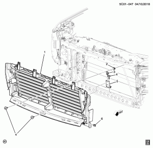 ЗАСЛОНКА РАДИАТОРА (G.M.C. Z88, L84/5.3D, ОДИНОЧНАЯ ЗАСЛОНКА VTI)
