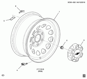 КОЛЕСА/17 ДЮЙМОВ (CHEVROLET X88, КОЛЕСО RD6)