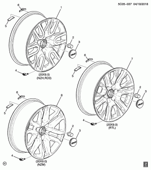 КОЛЕСА/20 ДЮЙМОВ (G.M.C. Z88, КОЛЕСНЫЕ ДИСКИ NZH, NZM, RD3, RTL)