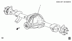 МОСТ В СБОРЕ/ЗАДНИЙ 9.50 ЗУБЧАТЫЙ ВЕНЕЦ-В КОМПЛЕКТЕ (L3B/2.7K, ПОСТАВЩИК SU8)