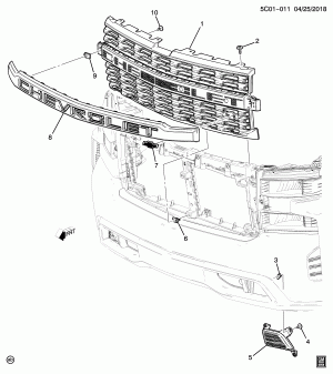 РЕШЕТКА/РАДИАТОР (CHEVROLET X88, АВТОМОБИЛЬ U-HAUL UHL)