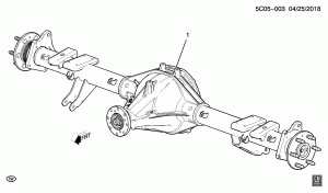МОСТ В СБОРЕ/ЗАДНИЙ 9.76 ВЕДОМАЯ ШЕСТЕРНЯ-В КОМПЛЕКТЕ (L84/5.3D, ПЕРЕДАТОЧНОЕ ОТНОШЕНИЕ GU6)