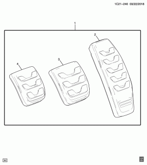 COVER PKG/SPORT PEDALS (MANUAL MR7)