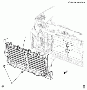ЗАСЛОНКА РАДИАТОРА (CHEVROLET X88, L84/5.3D, ОДИНОЧНАЯ ЗАСЛОНКА VTI)