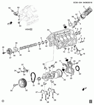 ДВИГАТЕЛЬ В СБОРЕ-6.2L V8 PART 1 БЛОК ЦИЛИНДРОВ И СОПРЯЖЕННЫЕ ДЕТАЛИ (L87/6.2L)