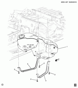 МОНТАЖ ТОПЛИВНОГО БАКА (LSY/2.0-4, ПОЛНЫЙ ПРИВОД F48)