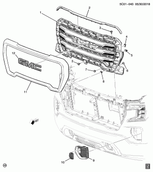 РЕШЕТКА/РАДИАТОР (G.M.C. Z88, "SLE" ПАКЕТ GFI)