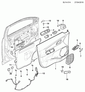 ОТДЕЛКА ПЕРЕДНЕЙ ДВЕРИ ВОДИТЕЛЯ