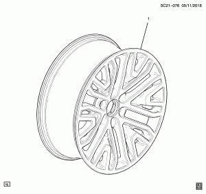 КОЛЕСА/22 ДЮЙМА (УСТАНАВЛИВАЕТСЯ ДИЛЕРОМ, КОЛЕСНЫЙ ДИСК SEV)