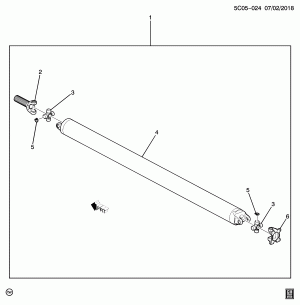 КАРДАННЫЙ ВАЛ (ЦЕЛЬНЫЙ) (L3B/2.7K,LV3/4.3H,L82/5.3F,L84/5.3D,L87/6.2L)