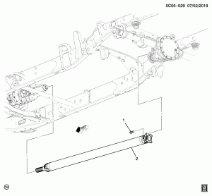 УСТАНОВКА КАРДАННОГО ВАЛА/ЗАДНИЙ МОСТ (НЕРАЗБОРНЫЙ КАРДАННЫЙ ВАЛ)