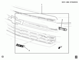 РЕШЕТКА/РАДИАТОР- "Z71" ЭМБЛЕМА (CHEVROLET X88, УСТАНАВЛИВАЕТСЯ ДИЛЕРОМ, ЭМБЛЕМЫ RIN)