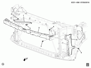 ЗАСЛОНКА РАДИАТОРА-МОНТАЖНЫЕ КРОНШТЕЙНЫ (CHEVROLET X88)