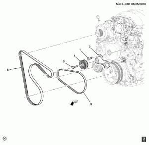 ШКИВЫ И РЕМНИ/ПРИВОД ВСПОМОГАТЕЛЬНЫХ АГРЕГАТОВ (L82/5.3F)