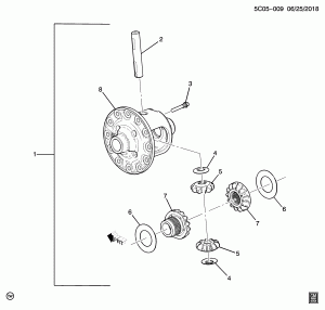 МОСТ В СБОРЕ/ЗАДНИЙ 9.50 ЗУБЧАТЫЙ ВЕНЕЦ PART 2 ДИФФЕРЕНЦИАЛ (L3B/2.7K, ЗА ИСКЛЮЧЕНИЕМ ДИФФЕРЕНЦИАЛА ПОВЫШЕННОГО ТРЕНИЯ G80)