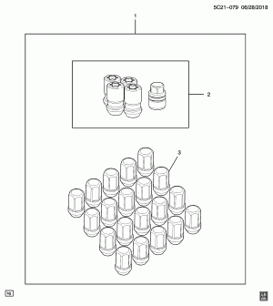 БЛОКИРАТОРЫ КОЛЕС И ГАЙКИ (УСТАНАВЛИВАЕТСЯ ДИЛЕРОМ, ХРОМИРОВАННАЯ ГАЙКА S47, ПАКЕТ СЕКРЕТОК SFE)