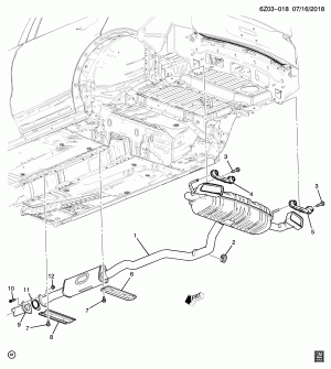 ВЫПУСКНАЯ СИСТЕМА/ЗАДНЯЯ ЧАСТЬ (LSY/2.0-4, ПОЛНЫЙ ПРИВОД F48)