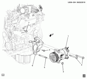 A/C COMPRESSOR MOUNTING (LWN/2.8-1)