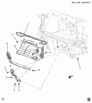 ПЕРЕГОРОДКА РАДИАТОРА/НИЖНИЙ (CHEVROLET X88, L3B/2.7K, ЗА ИСКЛЮЧЕНИЕМ ДВОЙНОЙ ЗАСЛОНКИ WMI)