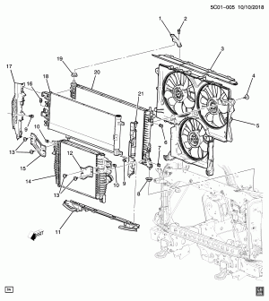 КРЕПЛЕНИЕ РАДИАТОРА И СООТВ ДЕТАЛИ (L3B/2.7K)