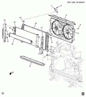 КРЕПЛЕНИЕ РАДИАТОРА И СООТВ ДЕТАЛИ (L82/5.3F)