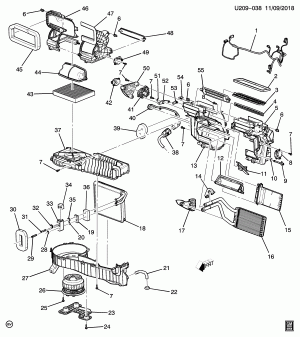 A/C & HEATER MODULE ASM (LWN/2.8-1, MANUAL TEMPERATURE CONTROL C67)