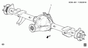 МОСТ В СБОРЕ/ЗАДНИЙ 8.6 ВЕДОМАЯ ШЕСТЕРНЯ-В КОМПЛЕКТЕ (LV3/4.3H)