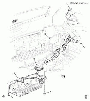 БАК ЖИДКОСТИ СИСТЕМЫ КОНТРОЛЯ ТОКСИЧНОСТИ ВЫХЛОПНЫХ ГАЗОВ КРЕПЛЕНИЕ И ЗАПРАВОЧНЫЕ ТРУБКИ (LSQ/2.0-2)