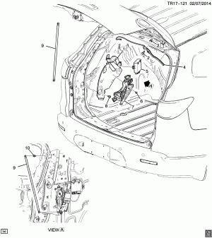 LIFTGATE HARDWARE PART 3 ACTUATOR SYSTEM (CHEVROLET X88, POWER LIFTGATE TB5)
