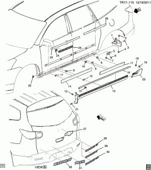 MOLDINGS/BODY-BELOW BELT (CHEVROLET X88)