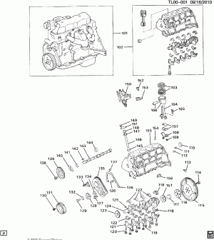 ENGINE ASM-2.5L L4 PART 1 BLOCK & INTERNAL PARTS (L38/2.5A)