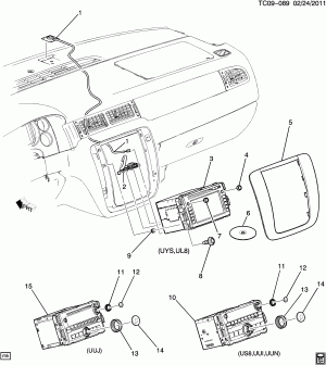 RADIO MOUNTING (CHEVROLET X88, G.M.C. Z88)