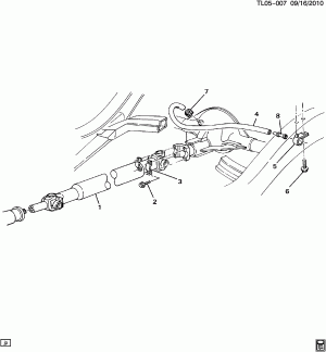 REAR AXLE VENT HOSE & PROP SHAFT